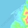 Mapa topográfico Manambrag, altitude, relevo