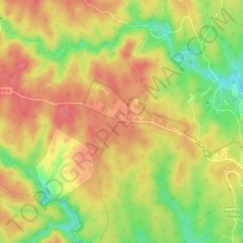 Mapa topográfico Joplin, altitude, relevo