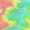 Mapa topográfico Caín de Arriba, altitude, relevo