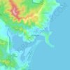 Mapa topográfico Merimbula, altitude, relevo