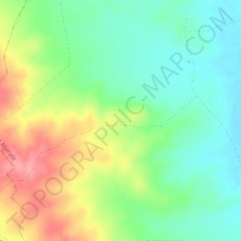 Mapa topográfico Los Alcores, altitude, relevo
