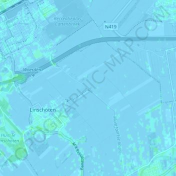 Mapa topográfico Cattenbroek, altitude, relevo