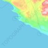 Mapa topográfico Isla Lobos, altitude, relevo