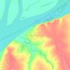 Mapa topográfico Puerto Curtiembre, altitude, relevo