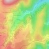 Mapa topográfico Les Granges, altitude, relevo