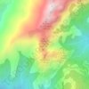 Mapa topográfico Aiguilles de Bavella, altitude, relevo