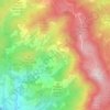 Mapa topográfico Fonte del Romito, altitude, relevo