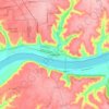 Mapa topográfico Madison, altitude, relevo