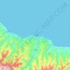 Mapa topográfico Trabzon, altitude, relevo