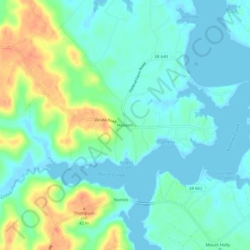 Mapa topográfico Hinnom, altitude, relevo