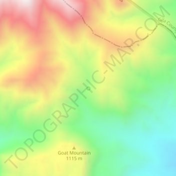 Mapa topográfico Cottonwoods Spring, altitude, relevo