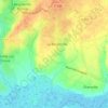 Mapa topográfico Hameau aux Roux, altitude, relevo
