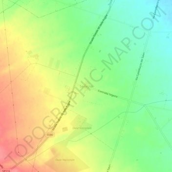 Mapa topográfico Segezia, altitude, relevo
