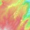 Mapa topográfico Los Aceviños, altitude, relevo