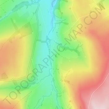 Mapa topográfico Ninebanks, altitude, relevo