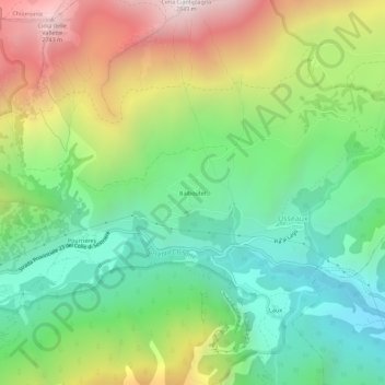 Mapa topográfico Balboutet, altitude, relevo