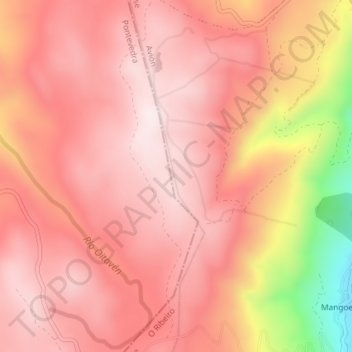 Mapa topográfico Suido, altitude, relevo