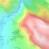 Mapa topográfico Peña Sobia, altitude, relevo
