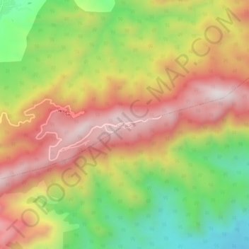 Mapa topográfico Cherat, altitude, relevo