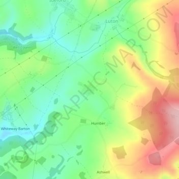 Mapa topográfico Lindridge Park, altitude, relevo