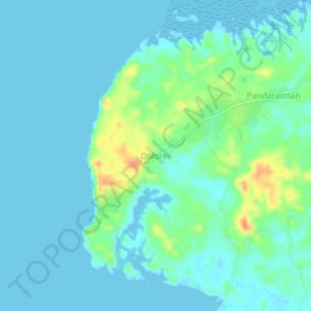 Mapa topográfico Dolores, altitude, relevo
