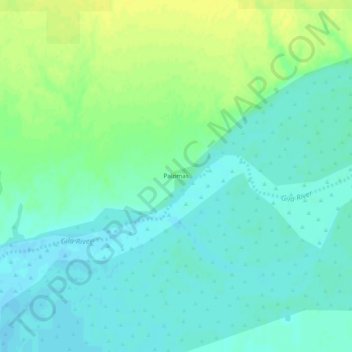 Mapa topográfico Palomas, altitude, relevo
