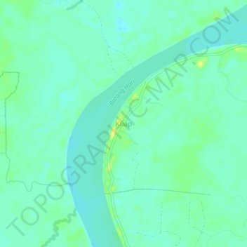 Mapa topográfico Kuap, altitude, relevo
