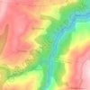 Mapa topográfico Teixugueiras, altitude, relevo