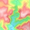 Mapa topográfico Cascata Perau da Nega, altitude, relevo