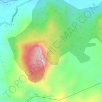 Mapa topográfico Mount Panginraon, altitude, relevo