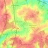 Mapa topográfico Mardleybury, altitude, relevo