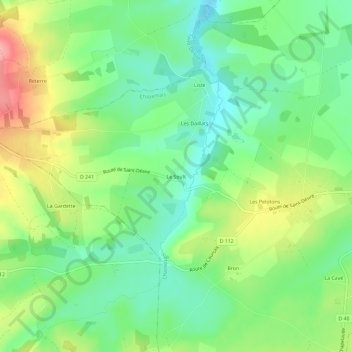 Mapa topográfico Le Soult, altitude, relevo