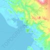 Mapa topográfico Sibolga, altitude, relevo
