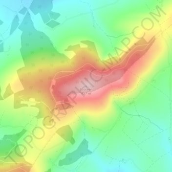 Mapa topográfico Tooreen, altitude, relevo