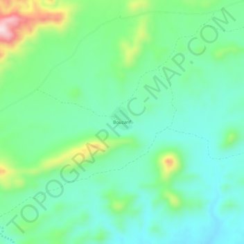 Mapa topográfico Bouzarif, altitude, relevo