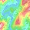 Mapa topográfico Cortegada, altitude, relevo