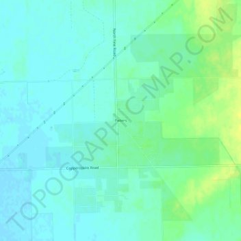 Mapa topográfico Peters, altitude, relevo