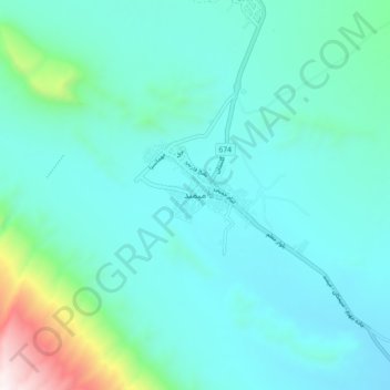 Mapa topográfico Meimand, altitude, relevo