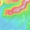 Mapa topográfico Cingles de Tavertet, altitude, relevo