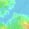 Mapa topográfico Cocagne, altitude, relevo