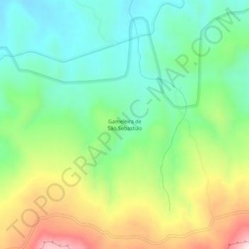 Mapa topográfico Gameleira de São Sebastião, altitude, relevo