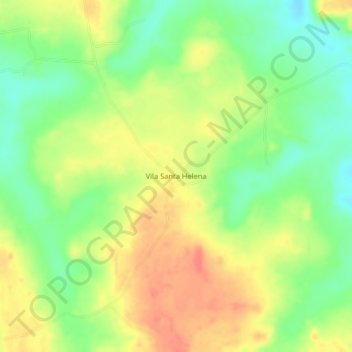 Mapa topográfico Vila Santa Helena, altitude, relevo