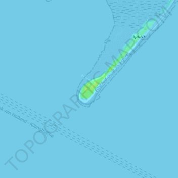 Mapa topográfico Spurn Head, altitude, relevo