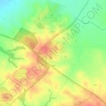 Mapa topográfico Saad, altitude, relevo