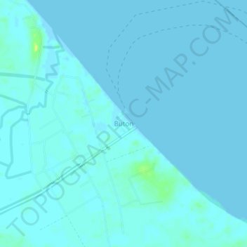 Mapa topográfico Buton, altitude, relevo