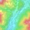 Mapa topográfico Roncone, altitude, relevo