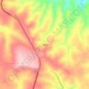 Mapa topográfico Palmital, altitude, relevo