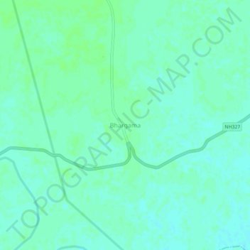 Mapa topográfico Bhargama, altitude, relevo