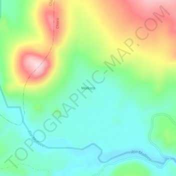 Mapa topográfico Molloco, altitude, relevo