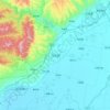 Mapa topográfico 文水县, altitude, relevo